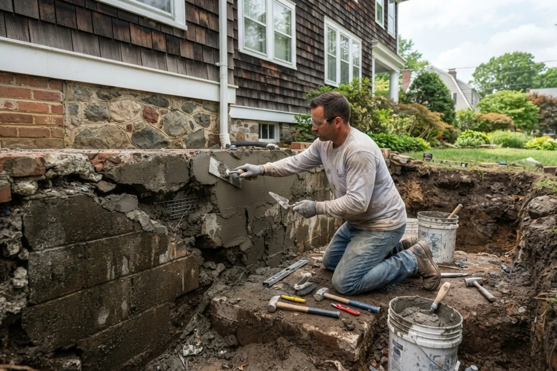 Damaged Foundation Wall Repair in New Jersey