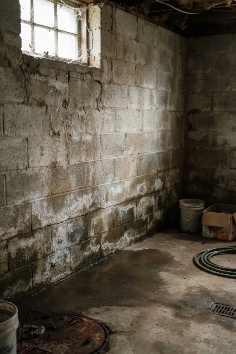 Hydrostatic Pressure Signs against Foundation Walls in New Jersey