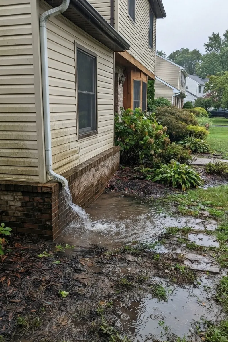 Poor Drainage Around the Foundation in New Jersey